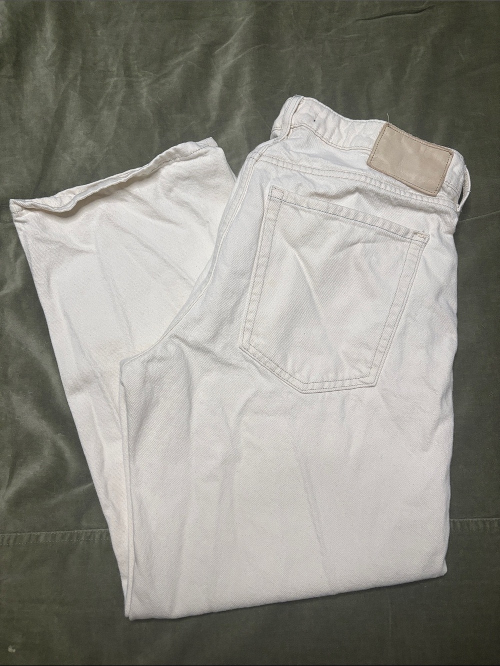 Banana Republic cream straight leg Jean